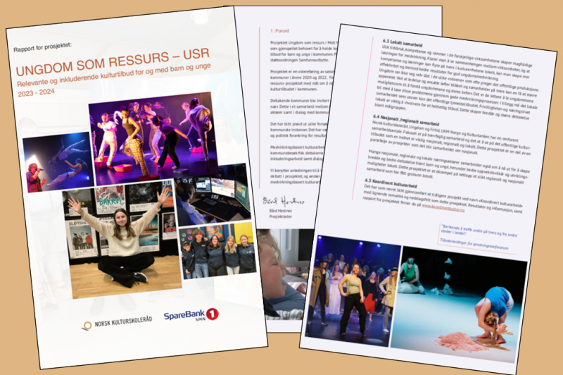 Noen sider av rapporten.